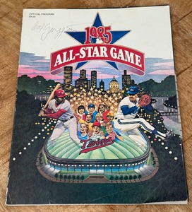 lot 27 image: 1985 MLB All-Star Game Program Signed By Cal Griffith - Minnesota Twins Baseball