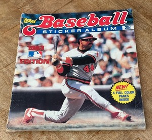 lot 63 image: 1983 Topps Baseball Sticker Album - Complete w Stickers