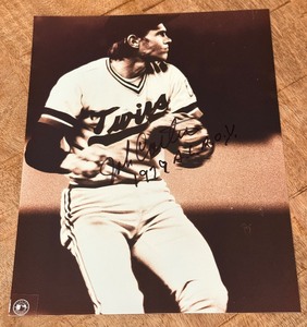 lot 71 image: John Castino Signed Inscribed 1979 AL ROY Minnesota Twins Baseball Photo