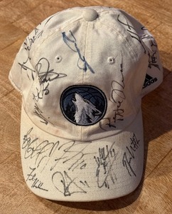 lot 138 image: Minnesota Timberwolves Team Signed Hat - Many Autographs