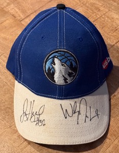 lot 140 image: Minnesota Timberwolves Signed Hat - 2 Autographs
