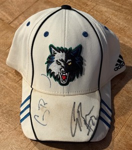 lot 142 image: Minnesota Timberwolves Signed Hat - 2 Autographs
