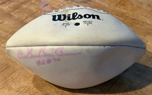 lot 143 image: Bill Brown Signed Wilson NFL Football - Minnesota Vikings