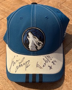 lot 144 image: Minnesota Timberwolves Signed Hat - 2 Autographs