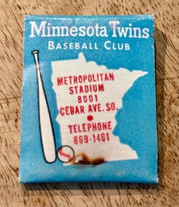 lot 13 image: Vintage Minnesota Twins Baseball Club Matchbook