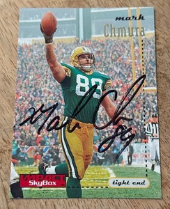 lot 111 image: Mark Chumura Signed Green Bay Packers Football Card