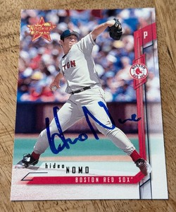 lot 114 image: Hideo Nomo Signed Baseball Card