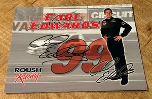 lot 123 image: Carl Edwards Signed NASCAR 8x10 Photo