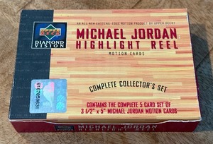 lot 151 image: Michael Jordan Highlight Reel Upper Deck Diamond Vision 5 Motion Card Basketball Set