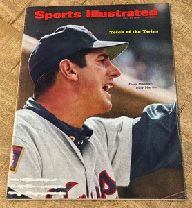 lot 182 image: Minnesota Twins Billy Martin 1969 Sports Illustrated Magazine - Baseball