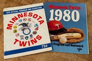 lot 187 image: Minnesota Twins 1979 and 1980 Official Programs and Scorecards - Baseball