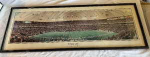 lot 199 image: Minnesota Vikings 37 Yard Line Panoramic View In Minneapolid Framed Piece