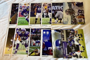 lot 206 image: (12) Minnesota Vikings Signed 8x10 Football Photos