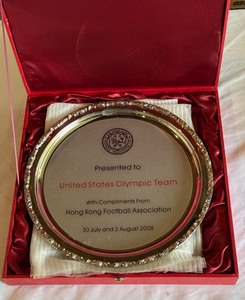 lot 209 image: 2008 US Olympic Team Plate Presented By Hong Hong Football Association