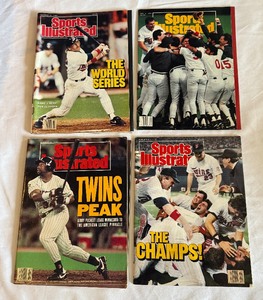 lot 226 image: (4) Minnesota Twins World Series Sports Illustrated Magazines