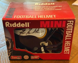 lot 6 image: Fran Tarkenton Signed Minnesota Vikings Mini Football Helmet