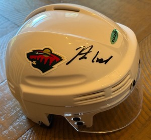 lot 234 image: Alex Tuch Signed Minnesota Wild Mini Hockey Helmet