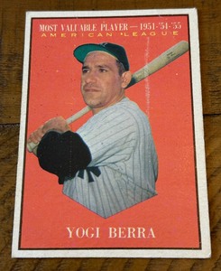 lot 18A image: Yogi Berra 1961 Topps #471 Vintage Baseball Card