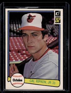 lot 12A image: Cal Ripken Jr. RC 1982 Donruss # 405 Vintage Rookie Baseball Card