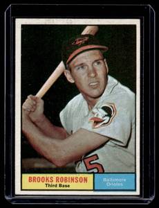 lot 29A image: Brooks Robinson 1961 Topps #10 Vintage Baseball Card