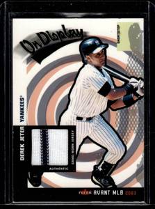 lot 32A image: Derek Jeter Pinstripe Game-Worn Jersey Relic 2003 Fleer Avant On Display #OD-DJ Baseball Card