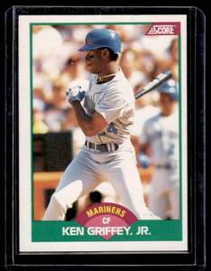 lot 38A image: Ken Griffey Jr. RC 1989 Score Rookies and Traded #100T Baseball Card