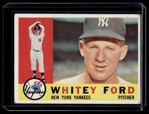lot 39A image: Whitey Ford 1960 Topps #35 Vintage Baseball Card