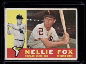 lot 49A image: Nellie Fox 1960 Topps #100 Vintage Baseball Card