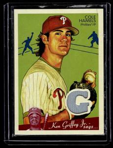 lot 52A image: Cole Hamels Game-Used Relic 2008 Upper DeckGoudey Memorabilia #M-CH Baseball Card
