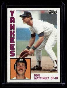 lot 56A image: Don Mattingly RC 1983 Topps #8 Vintage Rookie BaseballC ard