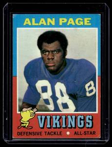 lot 64A image: Alan Page 2nd Year 1971 Topps #71 Vintage Minnesota Vikings Football Card