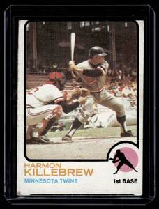 lot 66A image: Harmon Killebrew 1973 Topps #170 Vintage Minnesota Twins Baseball Card