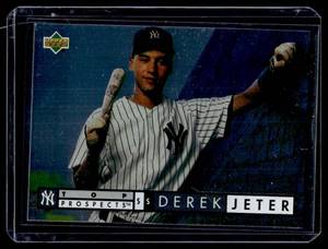lot 71A image: Derek Jeter RC 1994 Upper Deck Top Prospects #550 Rookie Baseball Card