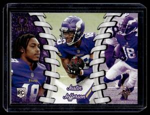 lot 76A image: Justin Jefferson RC 2020 Chronicles Omega #O-14 Rookie Minnesota Vikings Football Card