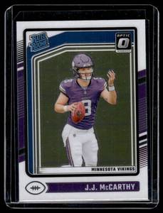 lot 79A image: JJ McCarthy RC 2024 Donruss Optic Rated Rookie #235 Minnesota Vikings Football Card