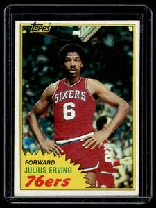 lot 89A image: Julius Erving 1981 Topps #30 Vintage Football Card