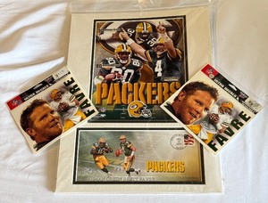 lot 241 image: Brett Favre  Green Bay Packers Matted Print and Decals