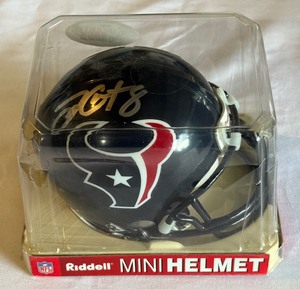 lot 98A image: David Carr Signed Houston Texans NFL Mini Football Helmet
