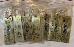 lot 101A image: (7) Super Bowl XXIII San Francisco 49ers vs. Cincinnati Bengals 1988 Keychains