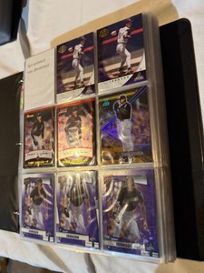 lot 177A image: 430 Randy Johnson Unique Card Binder - HUGE LOT - Inserts, Chrome, Sample, Numbered, Lots of Cool Cards