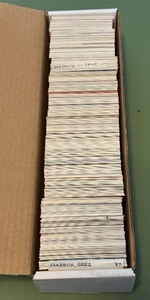lot 20B image: 750 Greg Maddux Baseball Card Box