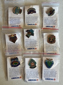 lot 197A image: (9) Los Angeled Dodgers Baseball Unocal 76 Pins