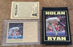 lot 38B image: Nolan Ryan  22 kt Gold Signature Card 1995 SSCA Limited Edition Baseball Card