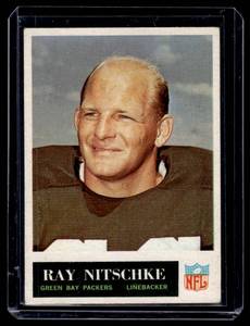 lot 152A image: Ray Nitschke 1965 Philadelphia #79 Vintage Green Bay Packers Football Card