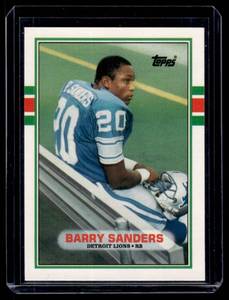 lot 157A image: Barry Sanders RC 1989 Topps Traded #83T Rookie Football Card