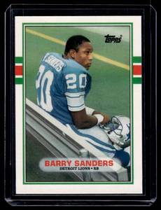 lot 162A image: Barry Sanders RC 1989 Topps Traded #83T Rookie Football Card
