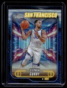 lot 163A image: Steph Curry 2025 Topps Chrome #187 Basketball Card