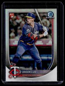lot 175A image: Brooks Lee RC 2025 Bowman Chrome #72 Rookie Minnesota Twins Baseball Card