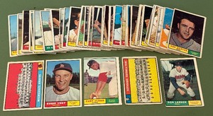 lot 41B image: 1961 Topps 72 Card Vintage Baseball Lot - Low Grade