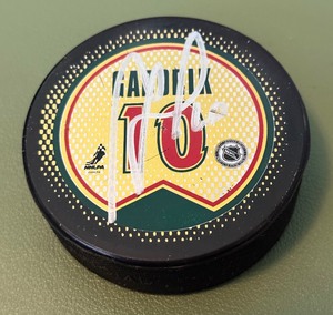 lot 21B image: Marian Gaborik Signed Minnesota Wild Hockey Puck